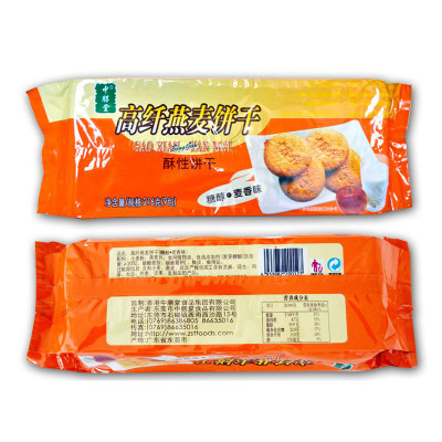 中膳堂 糖醇高纤燕麦饼干麦香味 216g/袋