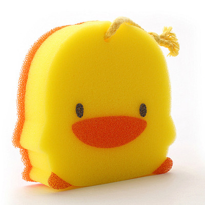 黄色小鸭 造型双层澡棉 880074