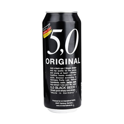德国进口 5.0黑啤酒500ml/罐