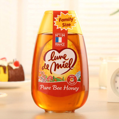 法国进口 蜜月 方便瓶原味蜂蜜500g/瓶