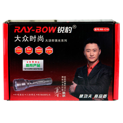 锐豹（RAY-BOW）  铝合金强光充电手电筒 RB-C10 迷彩