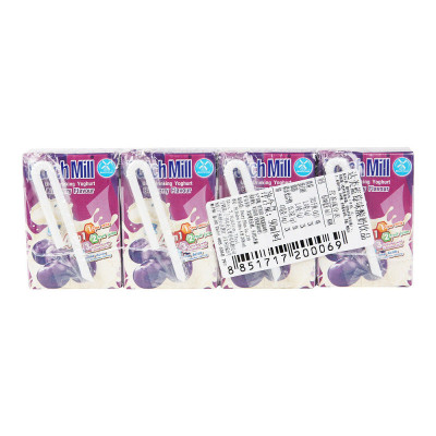 泰国进口 达美 蓝莓味酸奶饮品 90ml*4盒