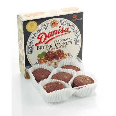 印尼进口 皇冠 丹麦巧克力腰果曲奇 90g/盒