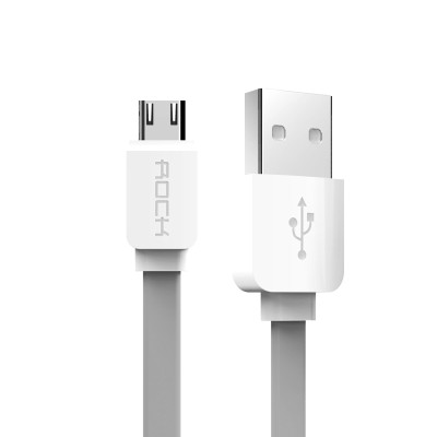洛克（ROCK） USB数据线 安卓手机充电线 适用于安卓手机 1米 灰色