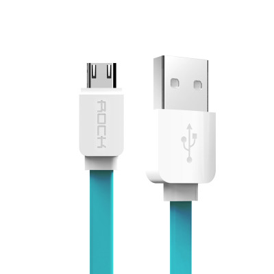 洛克（ROCK） USB数据线 安卓手机充电线 适用于安卓手机 1米 蓝色