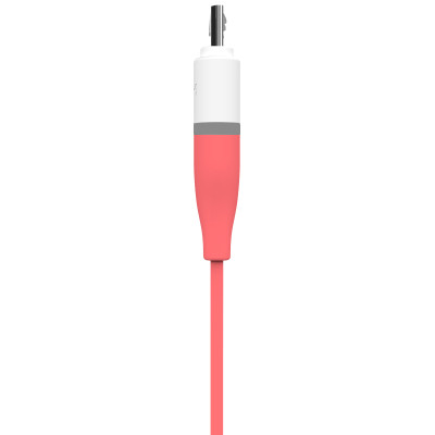 洛克（ROCK） USB数据线 智能断电发光充电线 适用于安卓手机 1米 红色