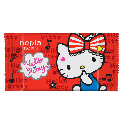 妮飘湿纸巾/湿巾 Hello Kitty 无香型 独立10片