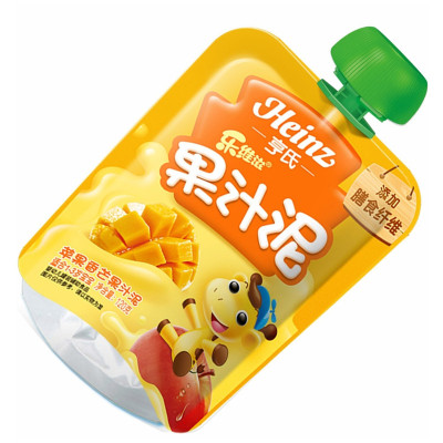 亨氏苹果果汁泥-苹果香芒 120g/袋