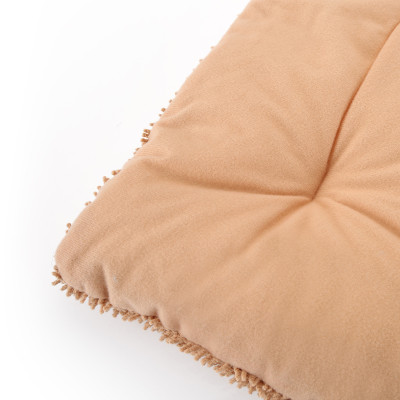 雨花泽（Yuhuaze）  雪尼尔座垫两片装 冬季柔软保暖加厚毛坐垫 家用办公室沙发垫（咖啡色）  YHZ-9281