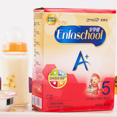 美赞臣(MeadJohnson) 安学健A+儿童配方奶粉5段(6岁或以上学龄儿童适用) 400克/盒