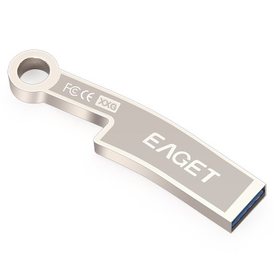 忆捷（EAGET） K60 USB3.0高速防水防尘防静电全金属 刀币U盘32G珍珠镍色